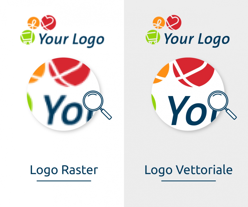 Formato del logo Raster e Vettoriale